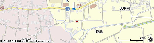 徳島県阿波市吉野町西条（蛇池）周辺の地図