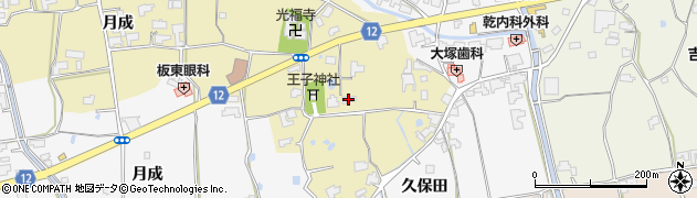 徳島県阿波市土成町秋月（中ノ王子）周辺の地図