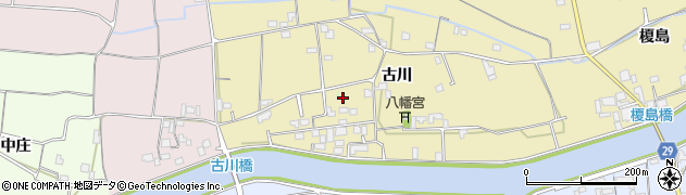 徳島県徳島市国府町東黒田古川周辺の地図