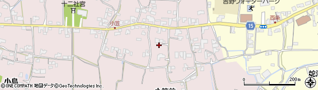 徳島県阿波市吉野町柿原（小笠前）周辺の地図