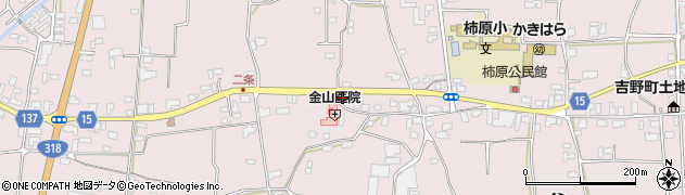 徳島県阿波市吉野町柿原北二条18周辺の地図
