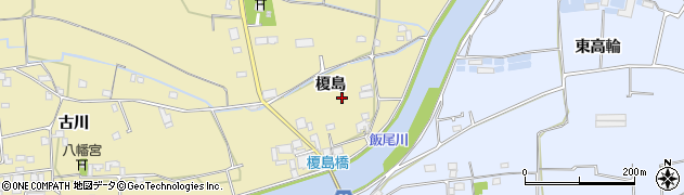 徳島県徳島市国府町東黒田（榎島）周辺の地図