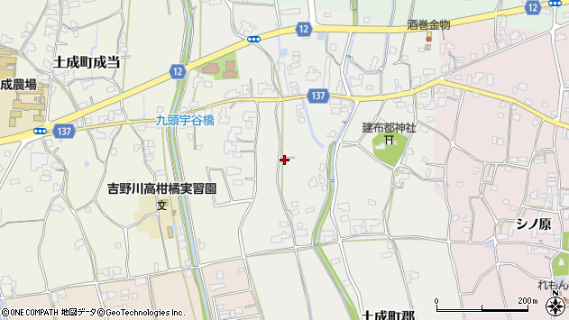 〒771-1505 徳島県阿波市土成町郡の地図