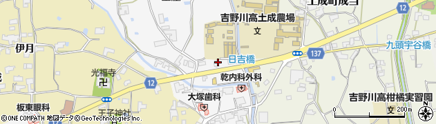 徳島新聞土成専売所周辺の地図