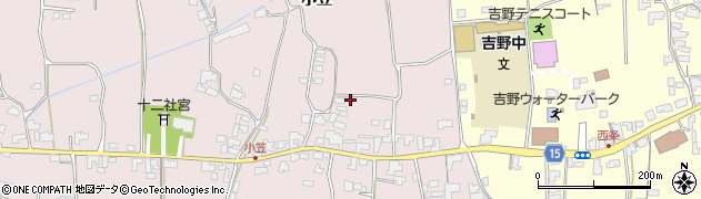 徳島県阿波市吉野町柿原（小笠）周辺の地図