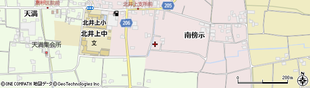 徳島県徳島市国府町西黒田（南傍示）周辺の地図