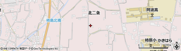 徳島県阿波市吉野町柿原北二条37周辺の地図