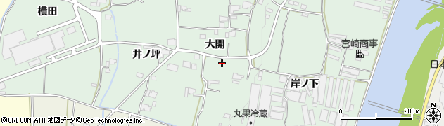 徳島県阿波市市場町上喜来（大開）周辺の地図