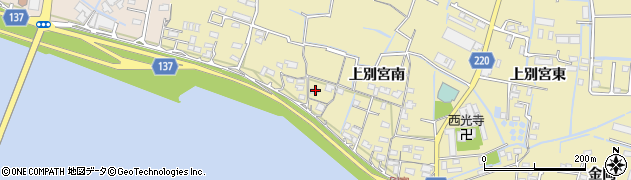 徳島県徳島市川内町上別宮南105周辺の地図