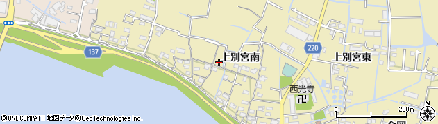 徳島県徳島市川内町上別宮南101周辺の地図