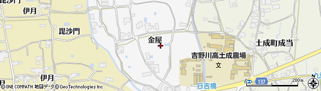 徳島県阿波市土成町水田周辺の地図