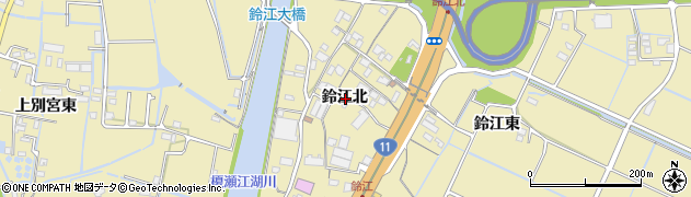 徳島県徳島市川内町鈴江北周辺の地図
