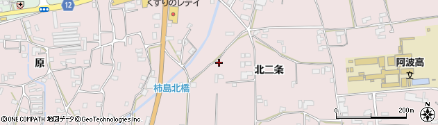 徳島県阿波市吉野町柿原北二条158周辺の地図