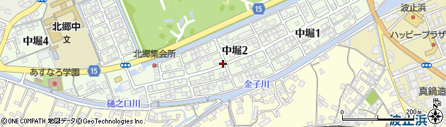 愛媛県今治市中堀周辺の地図