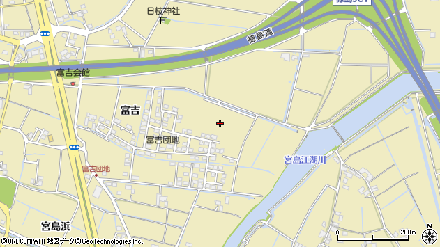 〒771-0112 徳島県徳島市川内町富吉の地図