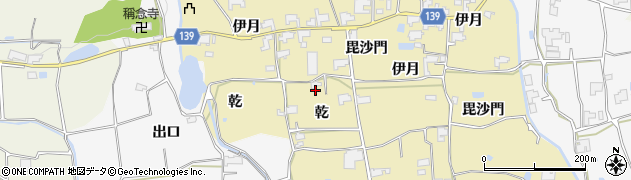 徳島県阿波市土成町秋月（乾）周辺の地図