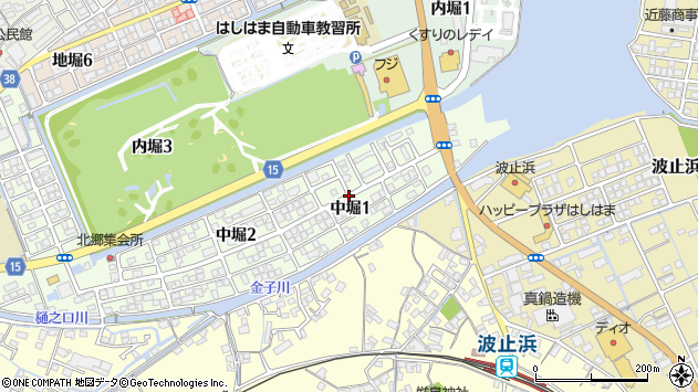 〒799-2115 愛媛県今治市中堀の地図