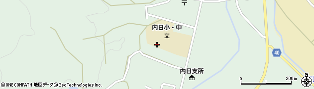 下関市立内日中学校（うつい小中学校）周辺の地図