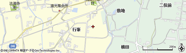 徳島県阿波市市場町大俣（行峯）周辺の地図