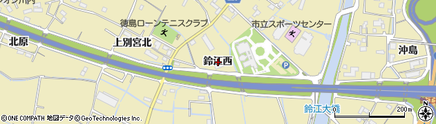 徳島県徳島市川内町（鈴江西）周辺の地図