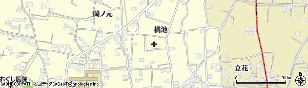 徳島県阿波市吉野町西条橘池周辺の地図
