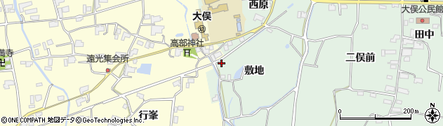 徳島県阿波市市場町上喜来（敷地）周辺の地図