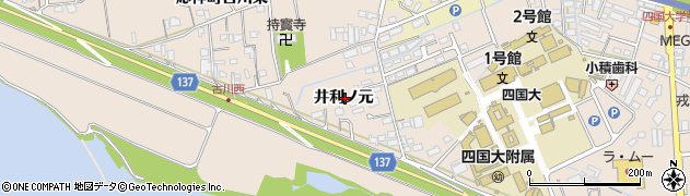 徳島県徳島市応神町古川井利ノ元周辺の地図