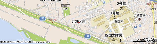 徳島県徳島市応神町古川（井利ノ元）周辺の地図