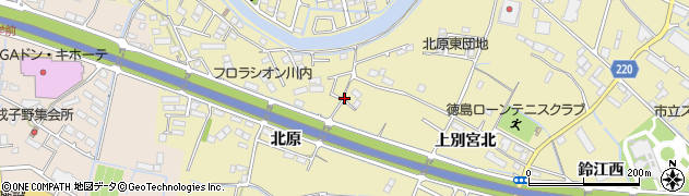 徳島県徳島市川内町（北原）周辺の地図