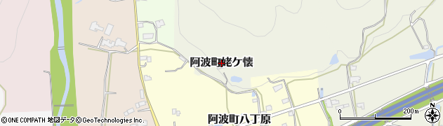 徳島県阿波市阿波町姥ケ懐周辺の地図