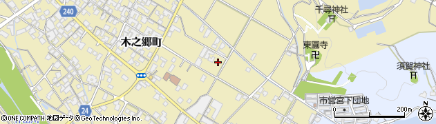 香川県観音寺市木之郷町周辺の地図