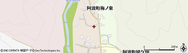 徳島県阿波市阿波町梅ノ木原163周辺の地図