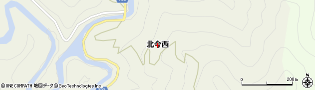 奈良県野迫川村（吉野郡）北今西周辺の地図