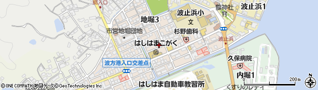 愛媛県今治市地堀周辺の地図