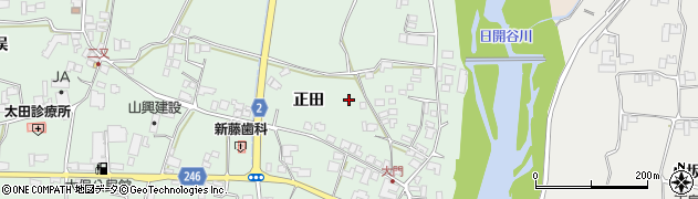 徳島県阿波市市場町上喜来正田周辺の地図