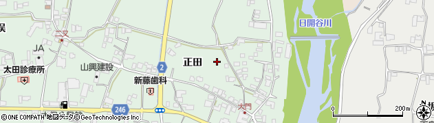 徳島県阿波市市場町上喜来（正田）周辺の地図