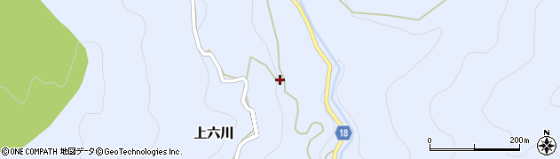 和歌山県有田郡有田川町上六川447周辺の地図