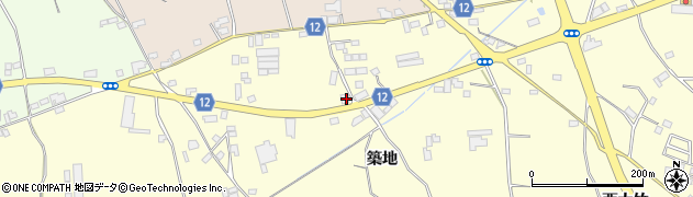 徳島県阿波市吉野町西条（築地）周辺の地図