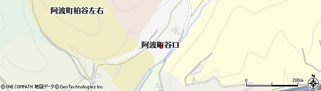 徳島県阿波市阿波町谷口周辺の地図