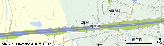 徳島県阿波市市場町上喜来（南谷）周辺の地図