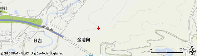 徳島県阿波市市場町尾開（金清向）周辺の地図