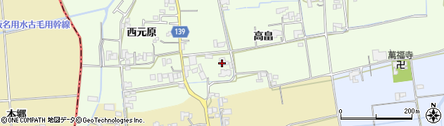 徳島県板野郡上板町七條元原周辺の地図