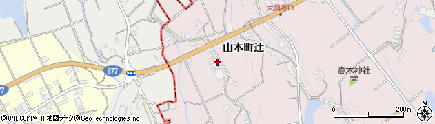 香川県三豊市山本町辻3426周辺の地図