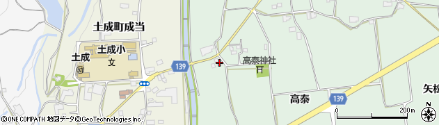 徳島県阿波市土成町土成（高泰）周辺の地図
