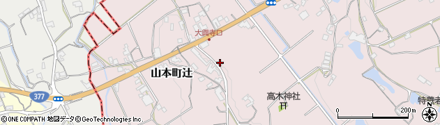 香川県三豊市山本町辻3494周辺の地図