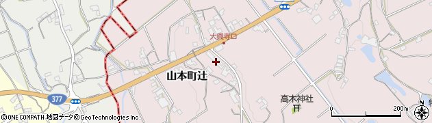 香川県三豊市山本町辻3465-1周辺の地図