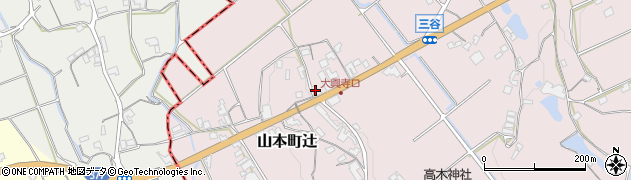 香川県三豊市山本町辻3280-2周辺の地図