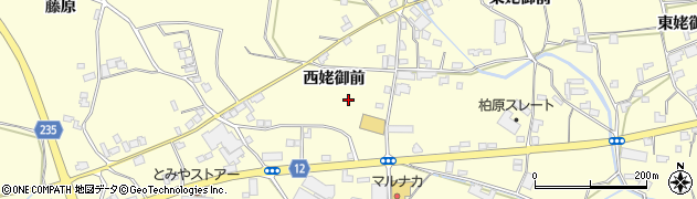 徳島県阿波市吉野町西条（西姥御前）周辺の地図