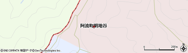 徳島県阿波市阿波町明地谷周辺の地図