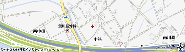徳島県徳島市応神町東貞方中筋周辺の地図
